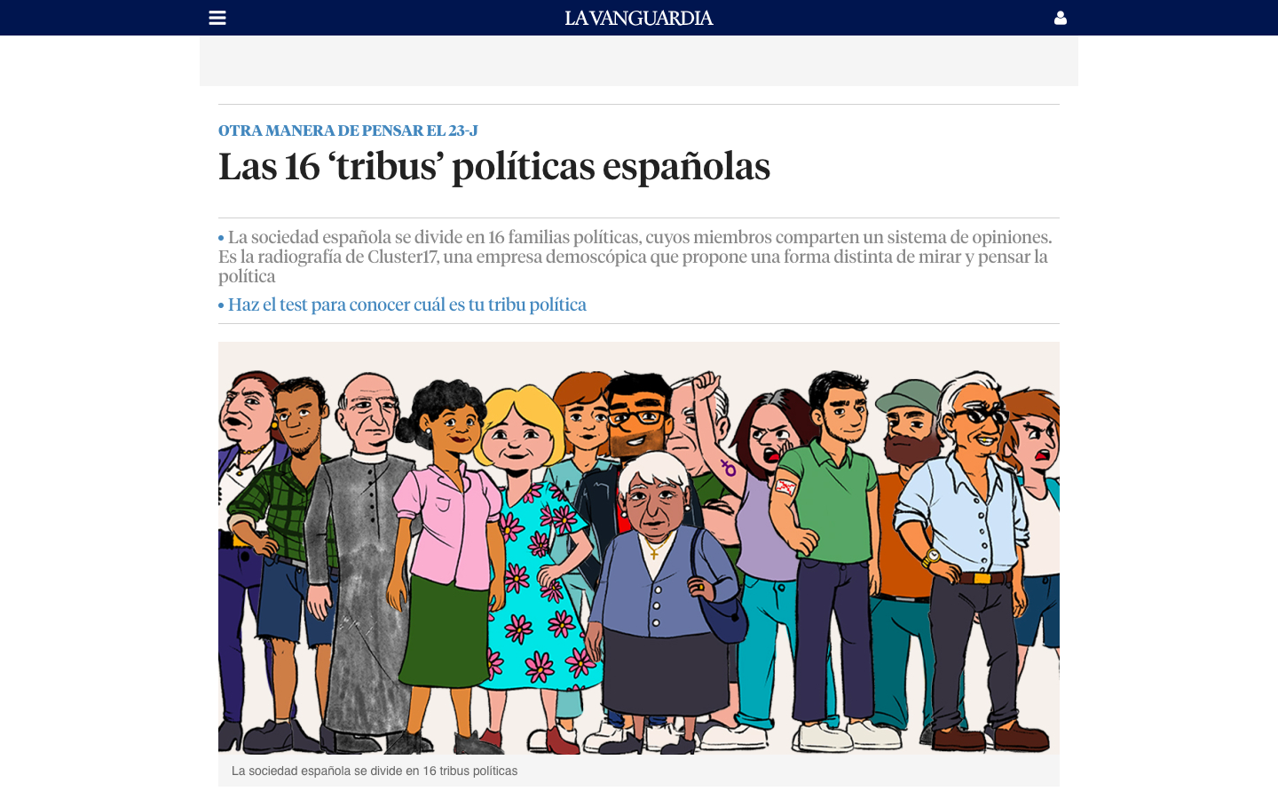 La Vanguardia - Las 16 ‘tribus’ políticas españolas