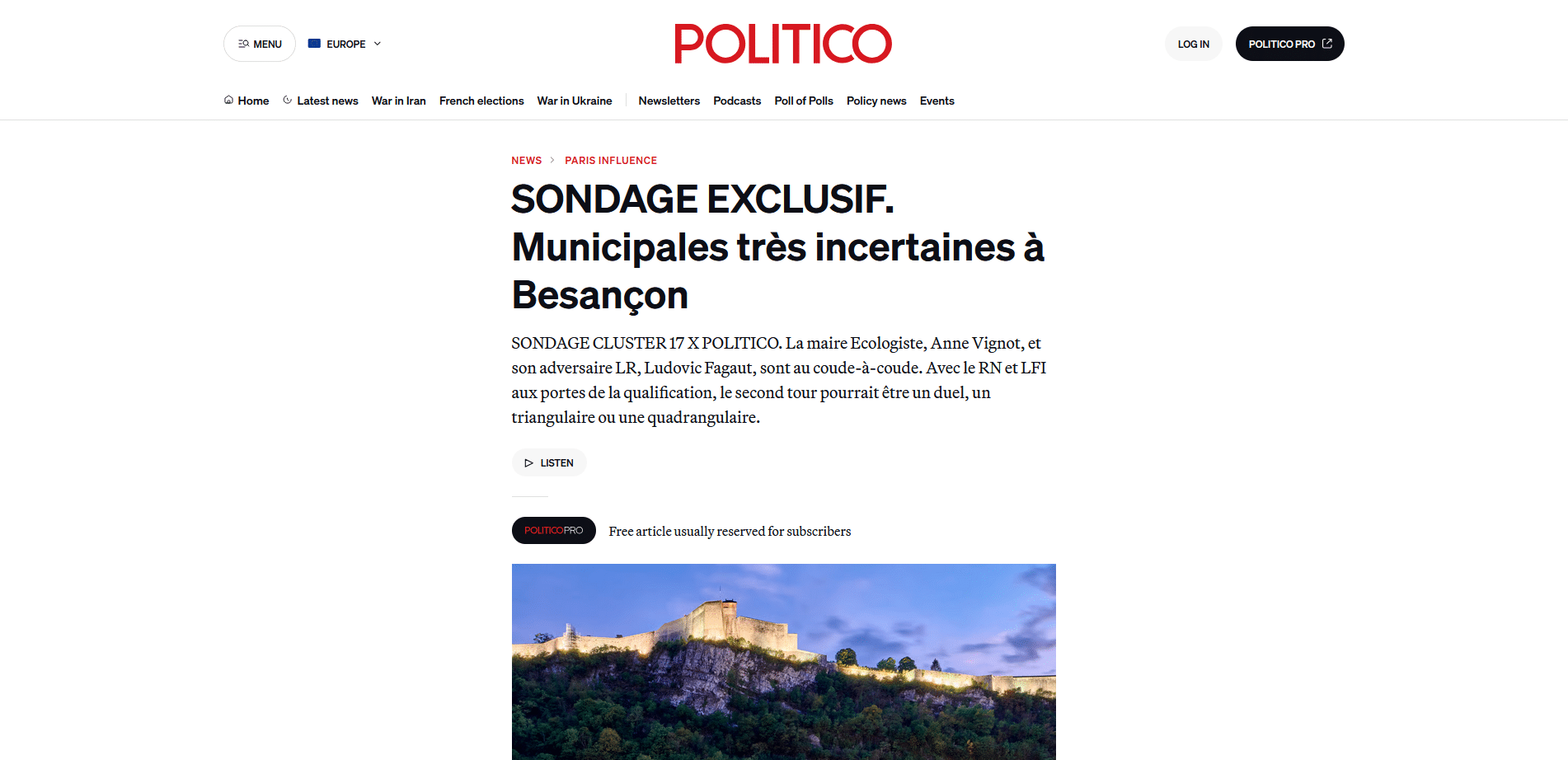 besançon politico Besançon politico