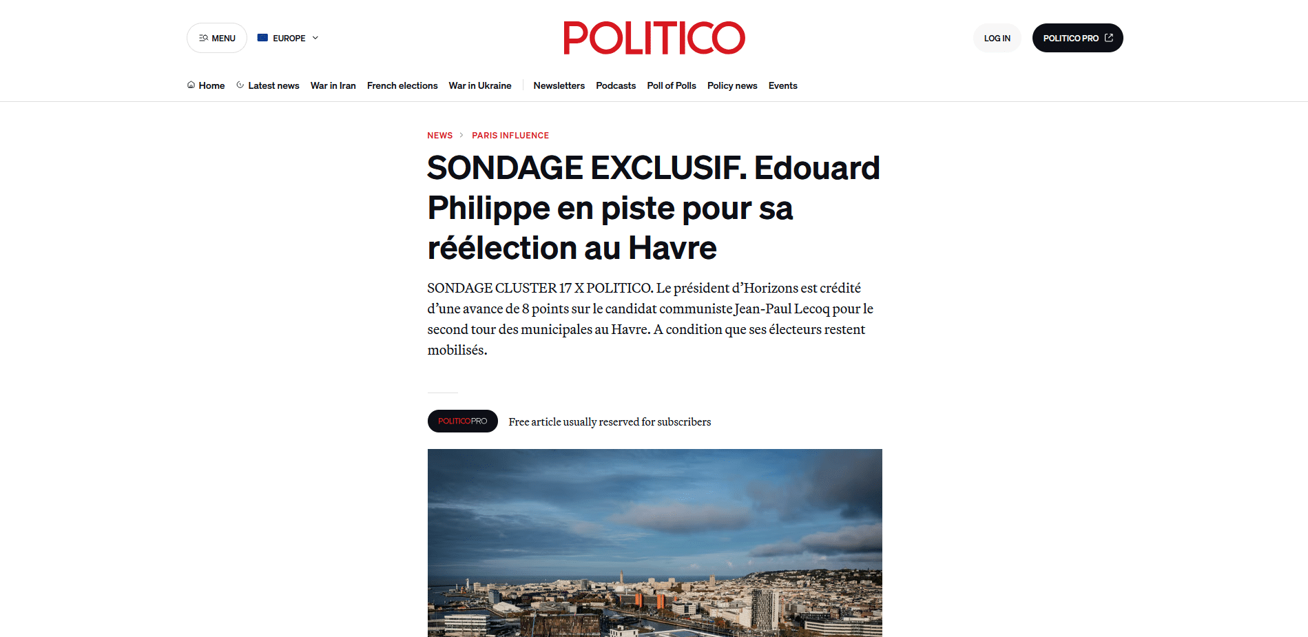 politico havre 2eme tour Politico havre 2eme tour