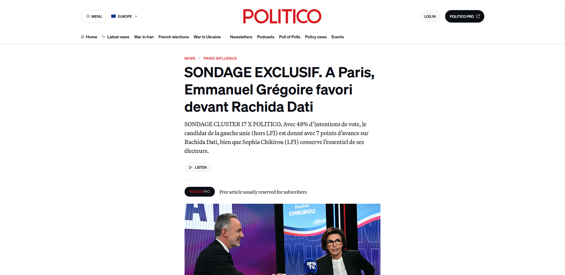 politico paris 2eme tour Politico paris 2eme tour